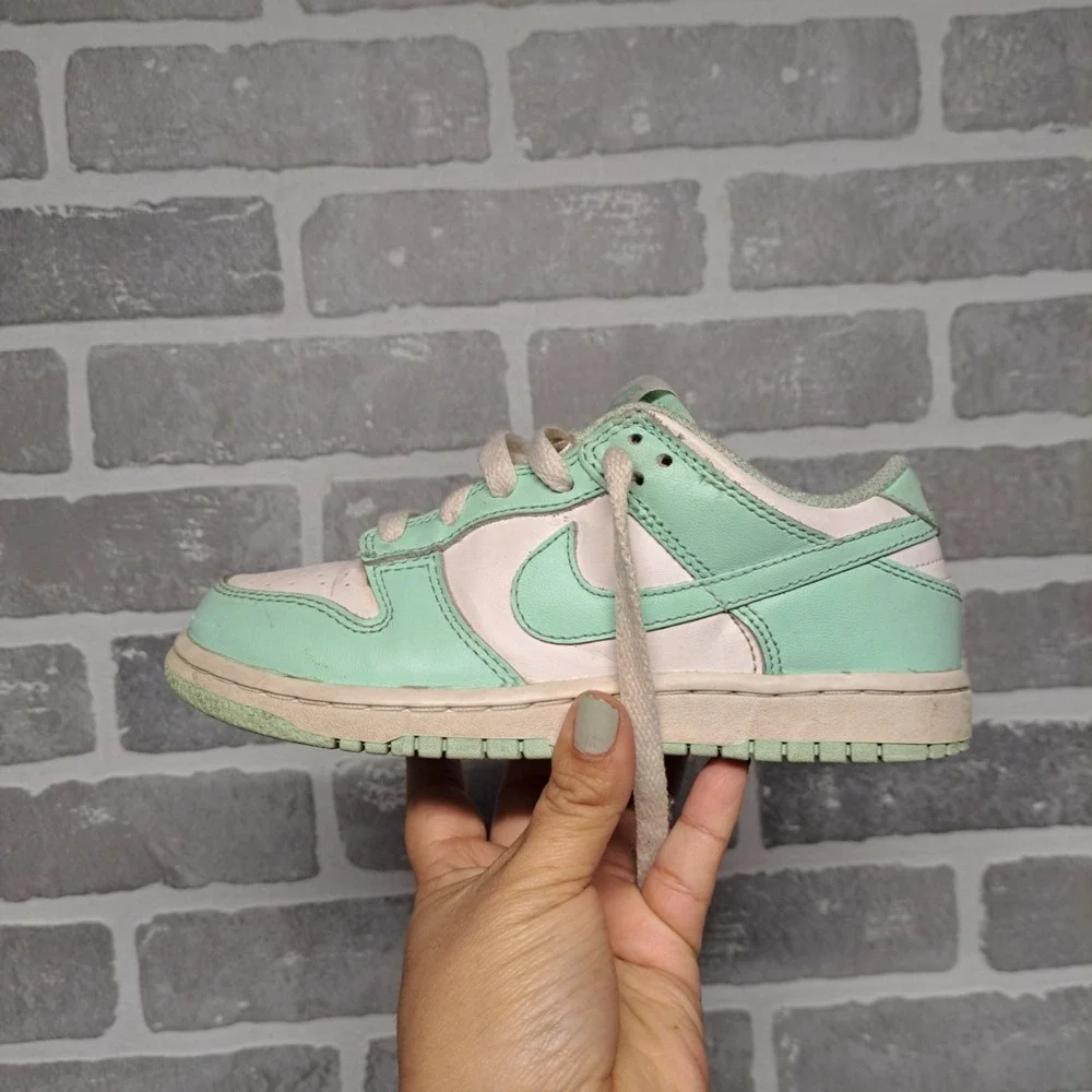 Nike Shoes Dunk Low Mint Foam Teal‎ White Sneakers Size 1Y